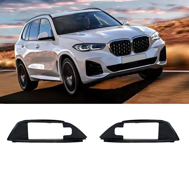 1Pair Car Front Bumper Bracket Frame 51118085637 51118085638 For BMW X5 G05 G18 LCI 2023 Absorber Funnel Cover Trim