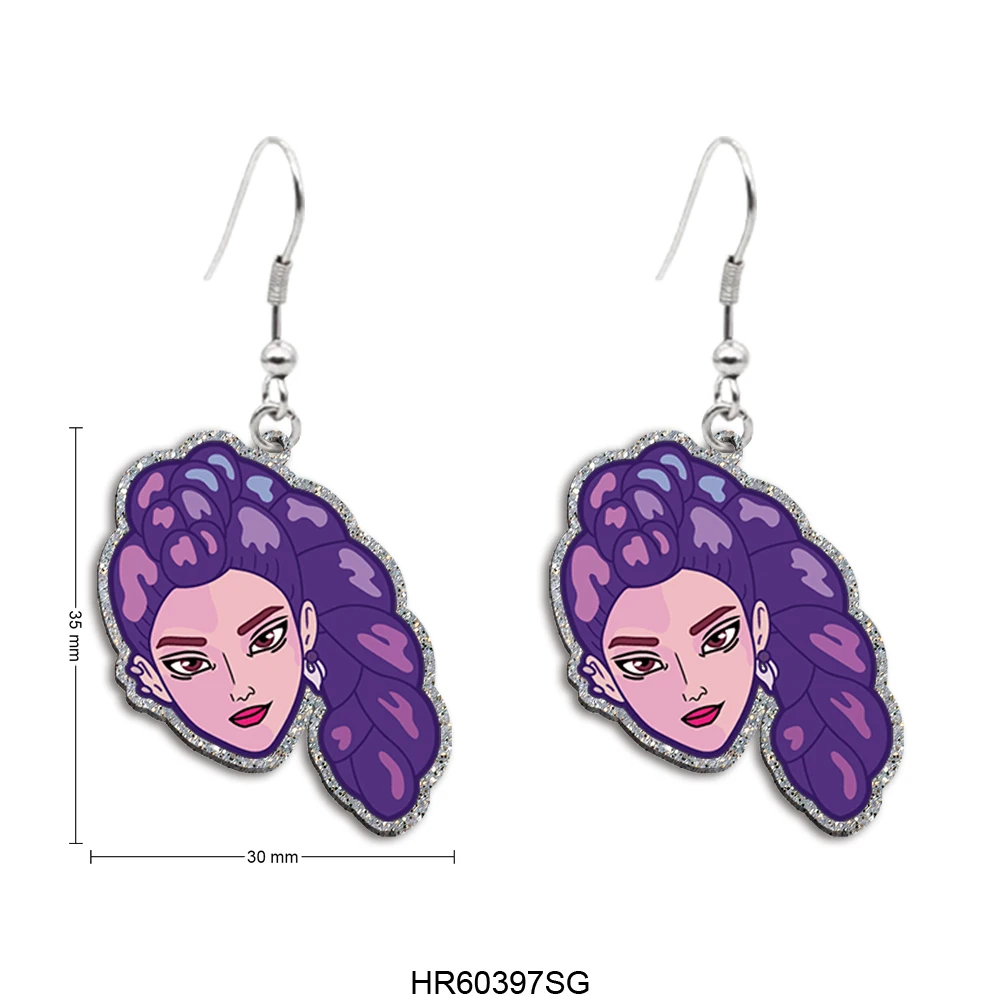 

Chunky Glitter Acrylic Drop Earrings Kpop Girls For Women Children Party Holiday Jewelry Decoration
