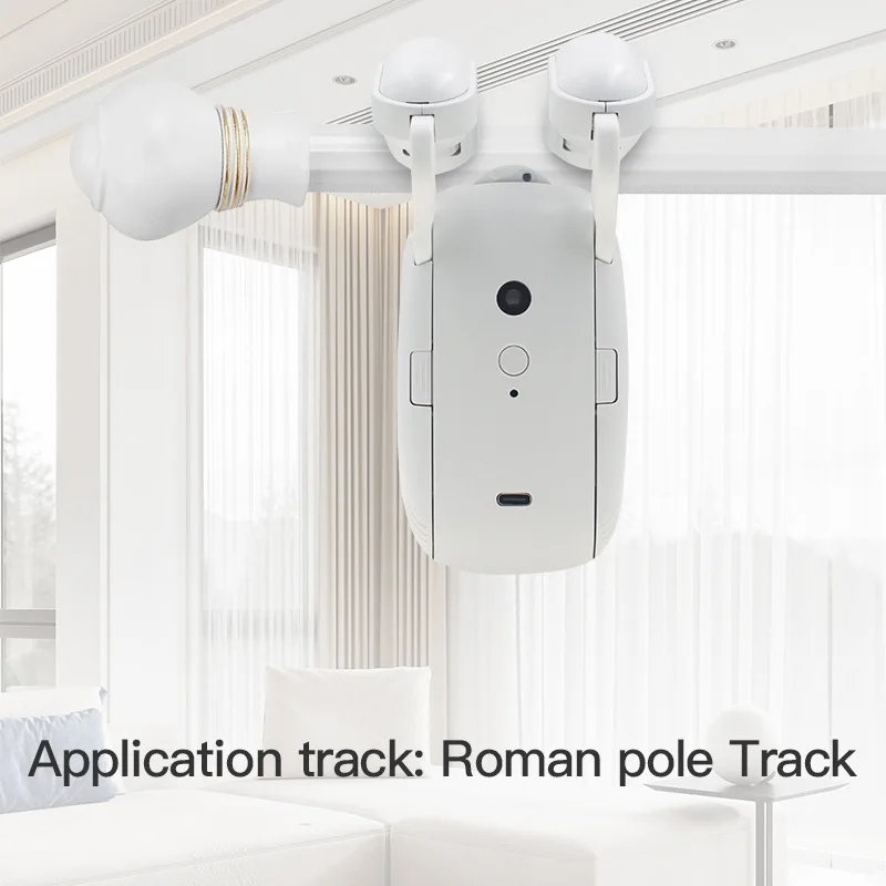 Tuya WIFI Smart Electric Curtain Motor for Roman Rod T&U Voice Control Smart Life APP Control Compatible with Alexa Google Home