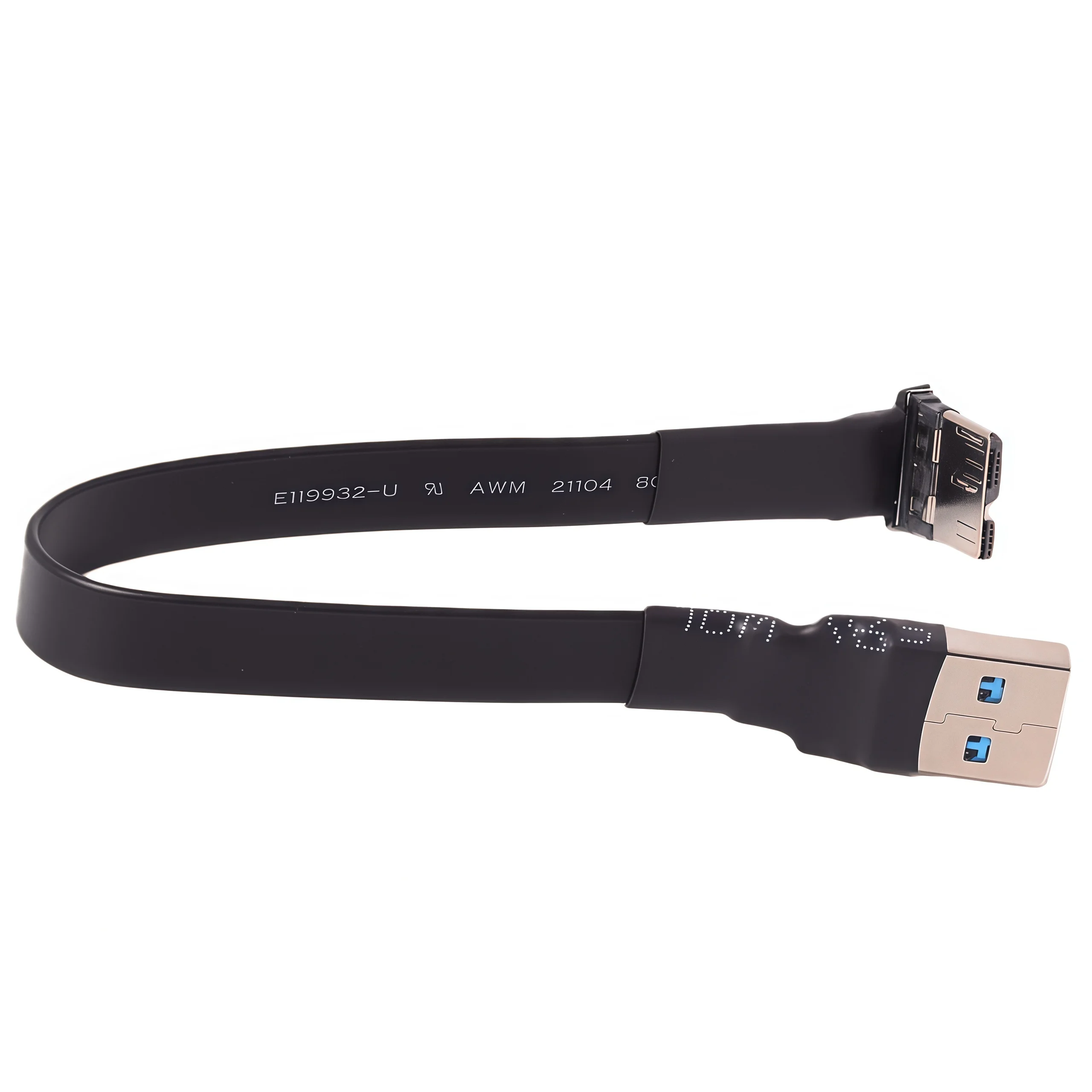 ADT-Link Male to Male USB 3.0 Micro-B to Type-A Fold 90° Flat Cable Micro-B Internal Adapter FPC FPV Aerial Hard Disk 0.03m-1m