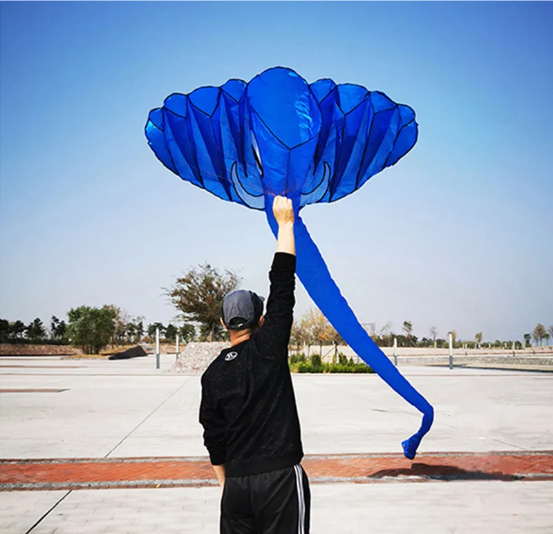 free shipping elephant kites giant soft kite flying for kids kites professional wind kites nylon kevlar line voar pipe parachute