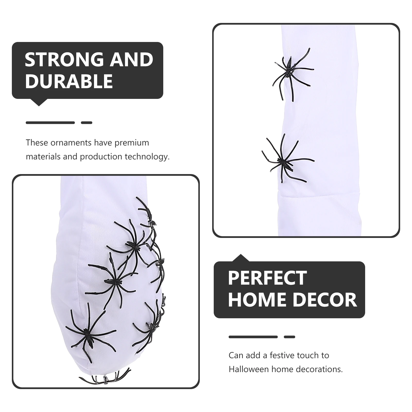 ديكور بيضة العنكبوت، قلادة معلقة للهالوين، لوازم الحفلات، ديكورات غرفة النوم، زينة عنكبوتية مزيفة #4