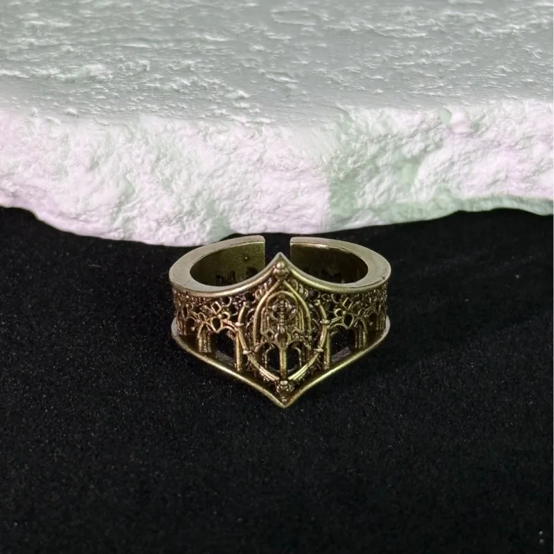 خاتم قصر رويال فاميلي ريترو كلاسيكي على الطراز القوطي للرجال والنساء، خواتم قوية على طراز الأعمال، عائلة ملكية للقصر #3