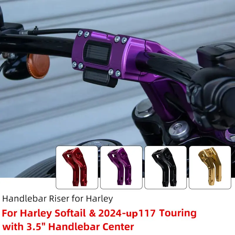 For 2024-up 117 Touring Softail Street Bob Low Rider S/ST FLFB FXBB Motorcycle Handlebar Riser 8''/10''/12'' Instrument Bracket