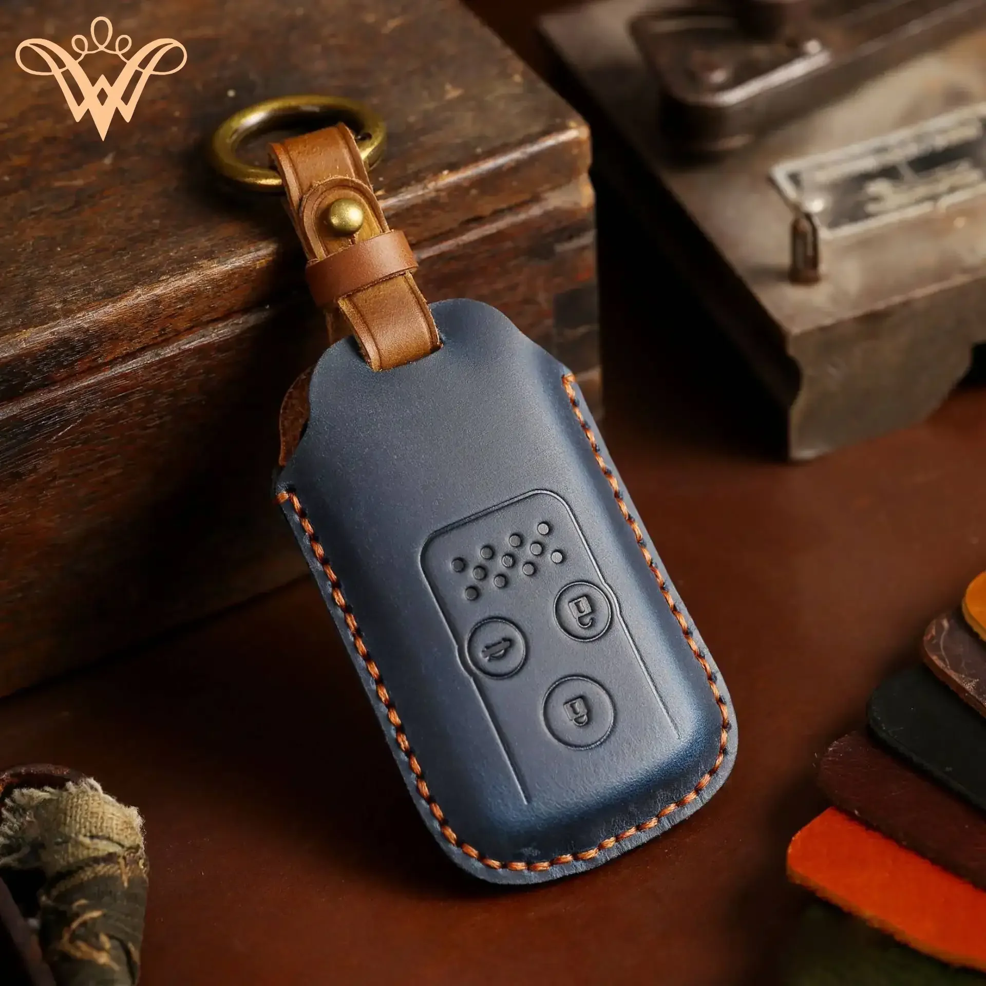 

Luxury Leather Car Key Case Cover For Honda Odyssey Accord Crosstour