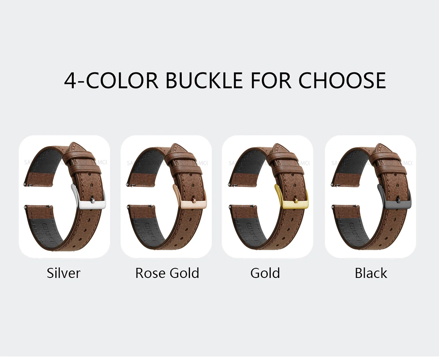 Premium Echtleder-Uhrenarmband Natürlich Pflanzlich Gegerbtes Nappaleder 12/14/16/18/19/20/21/22/24mm Schnellwechsel-Uhrenband – Detail 8