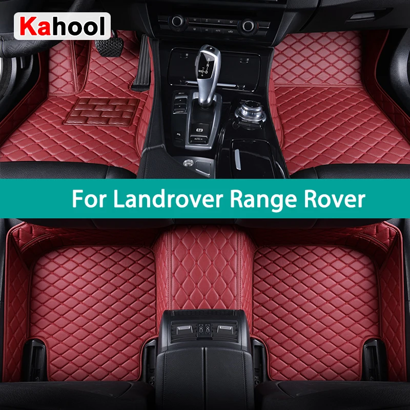 

KAHOOL Custom Car Floor Mats For Landrover Range Rover Auto Carpets Foot Coche Accessorie