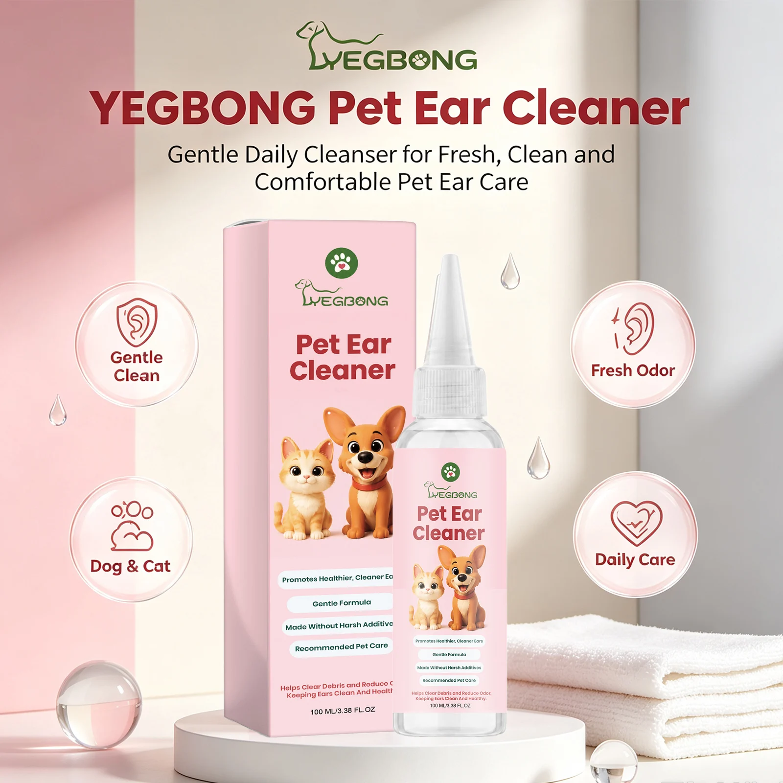 Pembersih Telinga Hewan Peliha - Pet Ear Cleaner ulasan dan harga