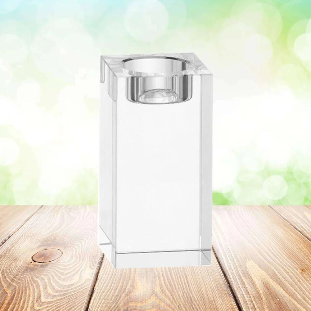 كريستال الشمعدان مكعب 5x6 سنتيمتر شفافة لا الشوائب ديكور المنزل الجدول رومانسية عشاء الزفاف هدية