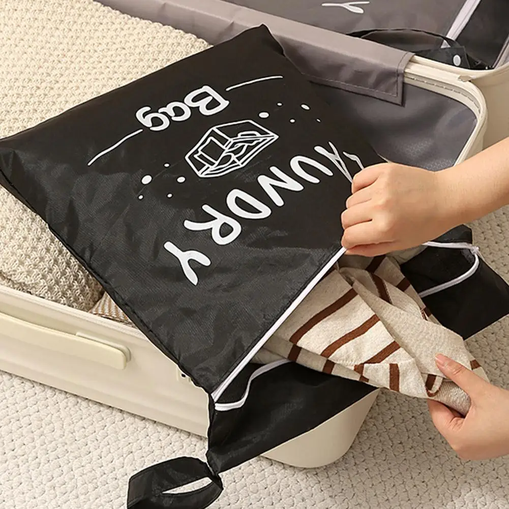 

1pcs Waterproof Travel Laundry Bag Wet Dry Organizer Pouch with Zipper Hanging Strap Portable Storage Bag