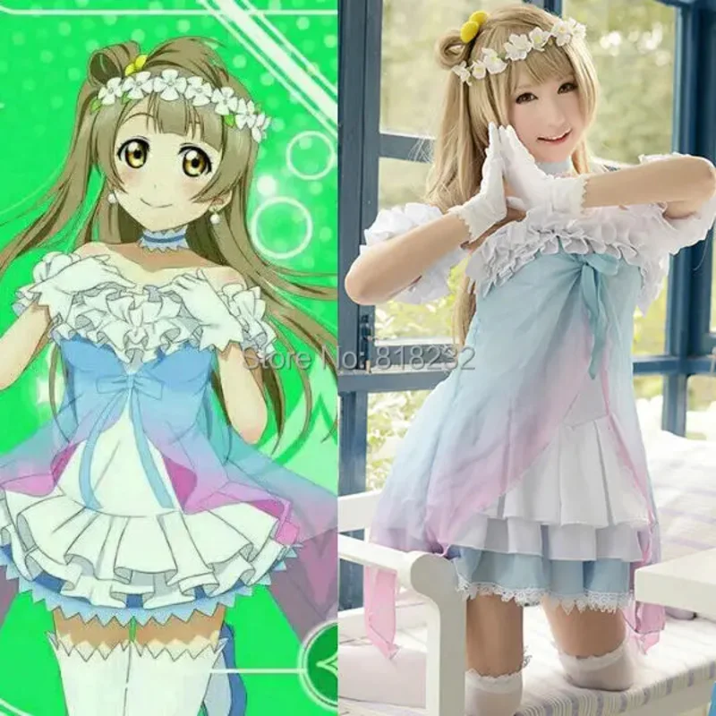 

Шифоновое платье-футболка Love Live Yume no Tobira Dreams Gate Minami kotory, Униформа, костюмы для косплея, полный комплект