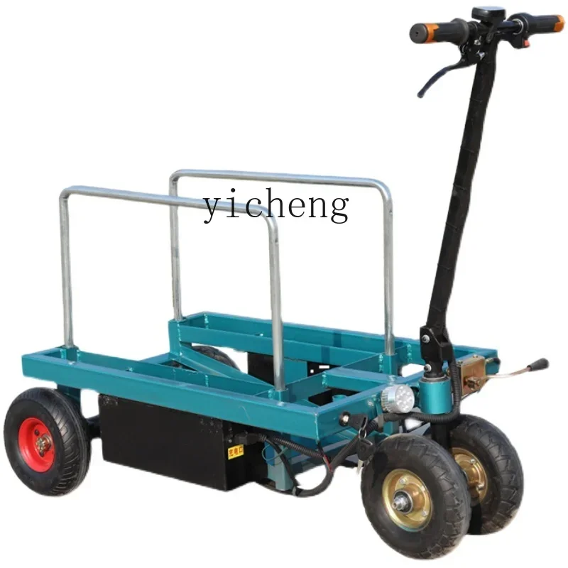 TQH folding tile cart electric flat trolley four-wheel push truck