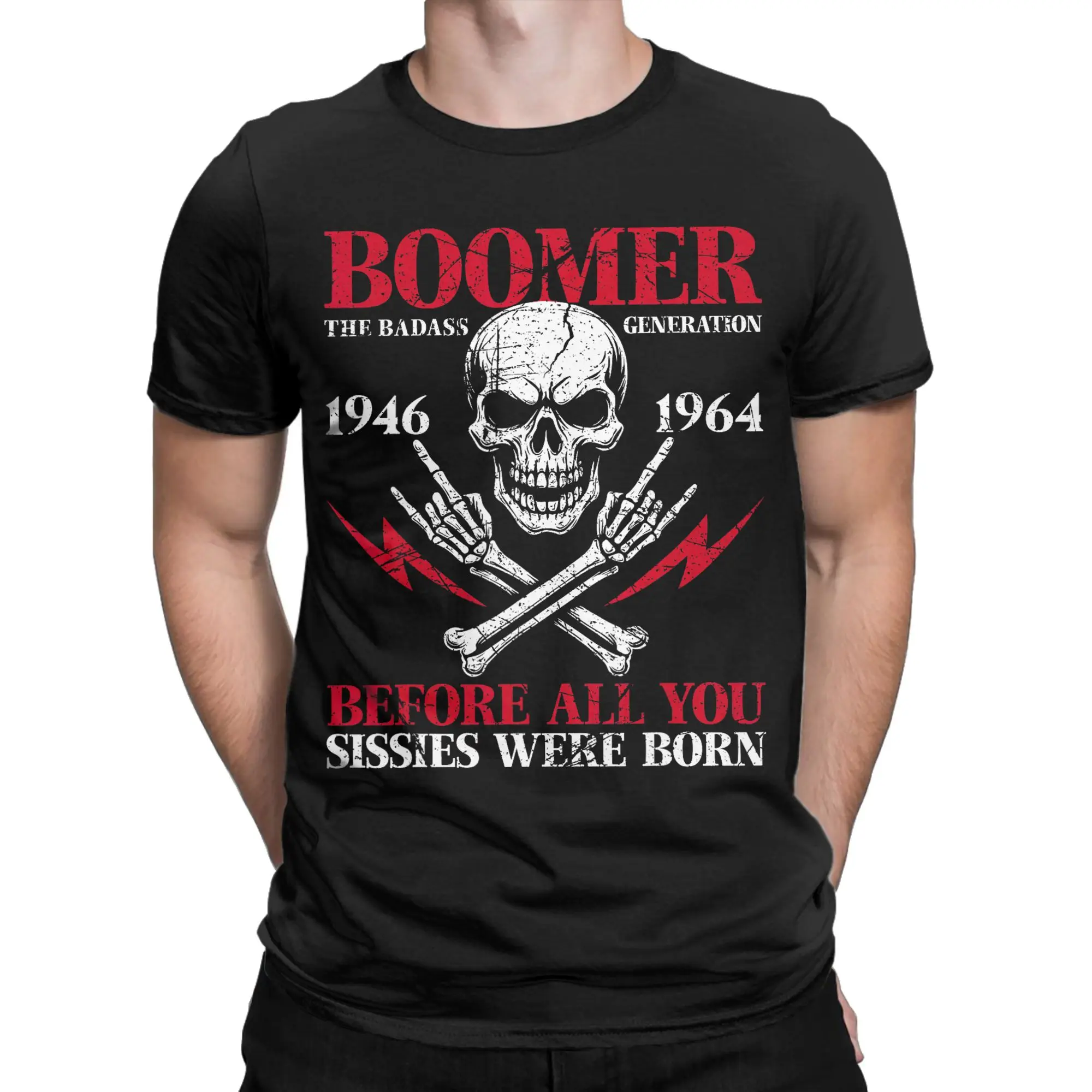Boomer Generation Badass Before All You Sissies 1946 1964 T-Shirt Summer  Harajuku T Shirts Men Cotton O-Neck Oversized Tees
