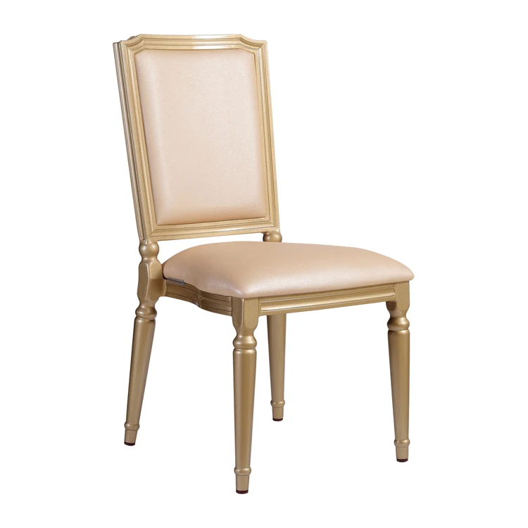 Modern Metal Banquet Event Chair Wholesale Wood Look Stackable Louis Restaurant Chairs for Wedding Party