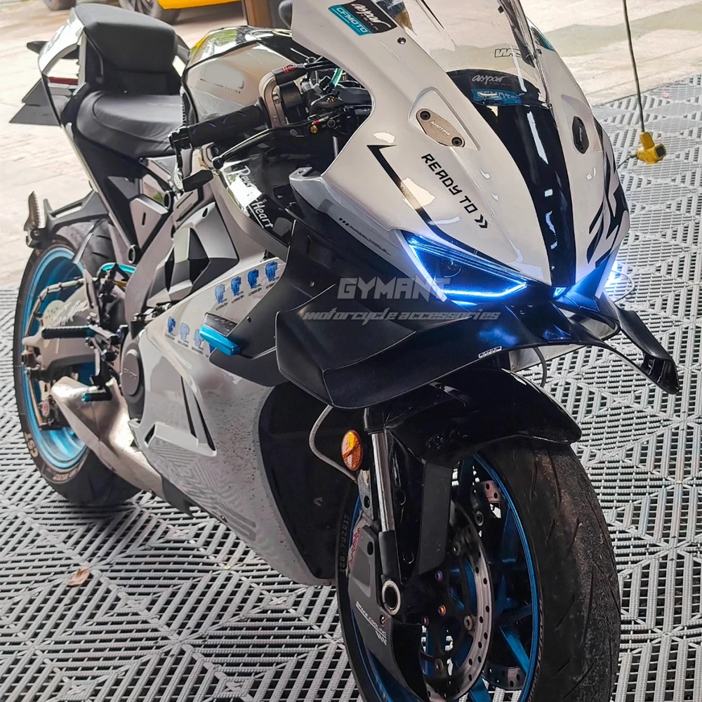 جديد الجبهة سبويلر وينجليت الهوائية الجناح عدة سبويلر GP الجناح ل CFMOTO 675SR 675SR-R 2024 + دراجة نارية الملحقات