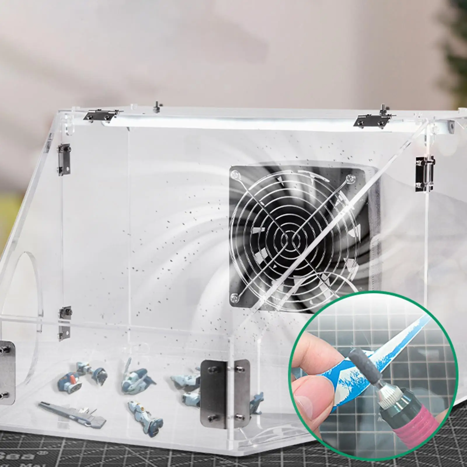 Polijstmachine Stofbox voor het slijpen van acryl voor graveren, polijsten, kleuren