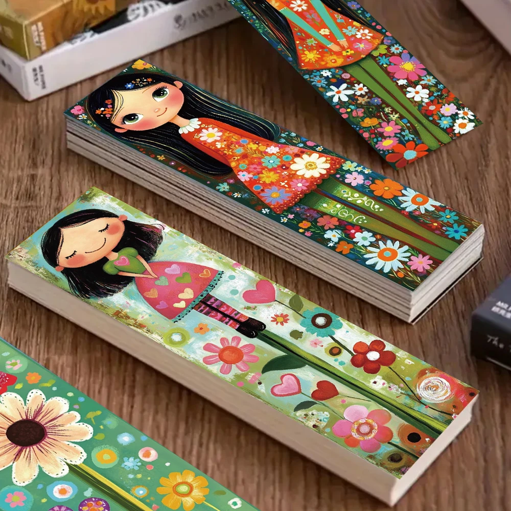 32pcs, Cute Girl Bookmarks, Suitable for Back-to-School Season, Christmas, Halloween, Teachers, Readers, Birthdays.