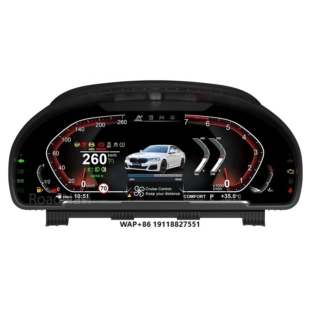 

Car Auto Speedometer for 5/6/7 Series X3 X4 X5 X6 Series LCD Digital Cluster Car Upgrade Dashboard Instrument
