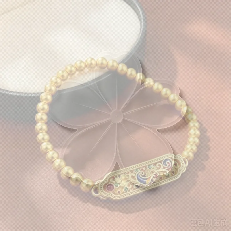 Matte Gold Beaded Bracelet Enamel Phoenix Design For Women Daily Wear And Holiday Gifts