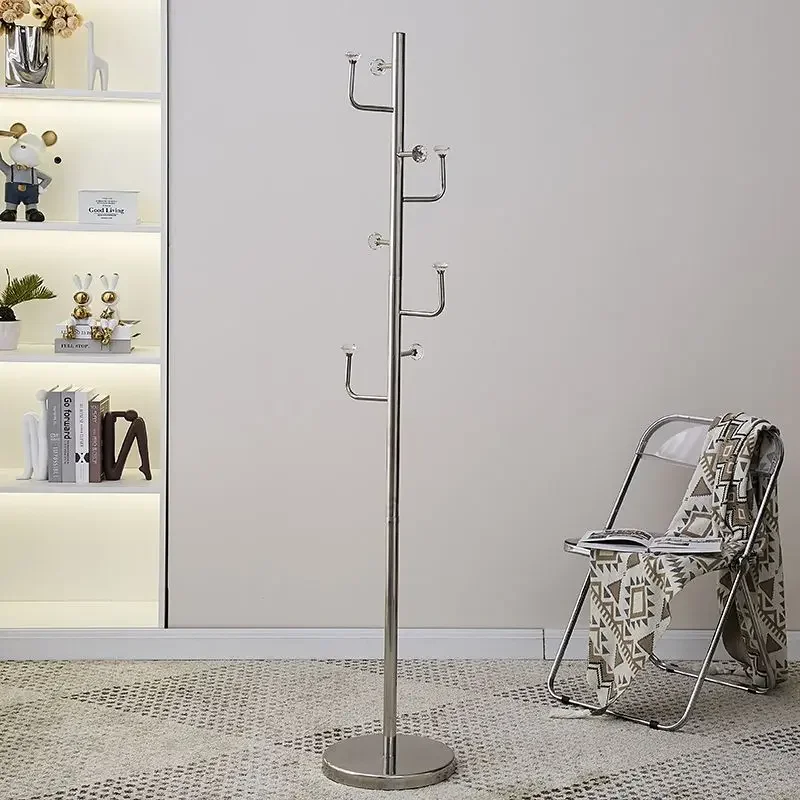 

Coat Rack Thickened Bold Durable Household Hanging Clothes Rack Bedroom Reinforcement Vertical Stainless Steel Floor Type Shelf