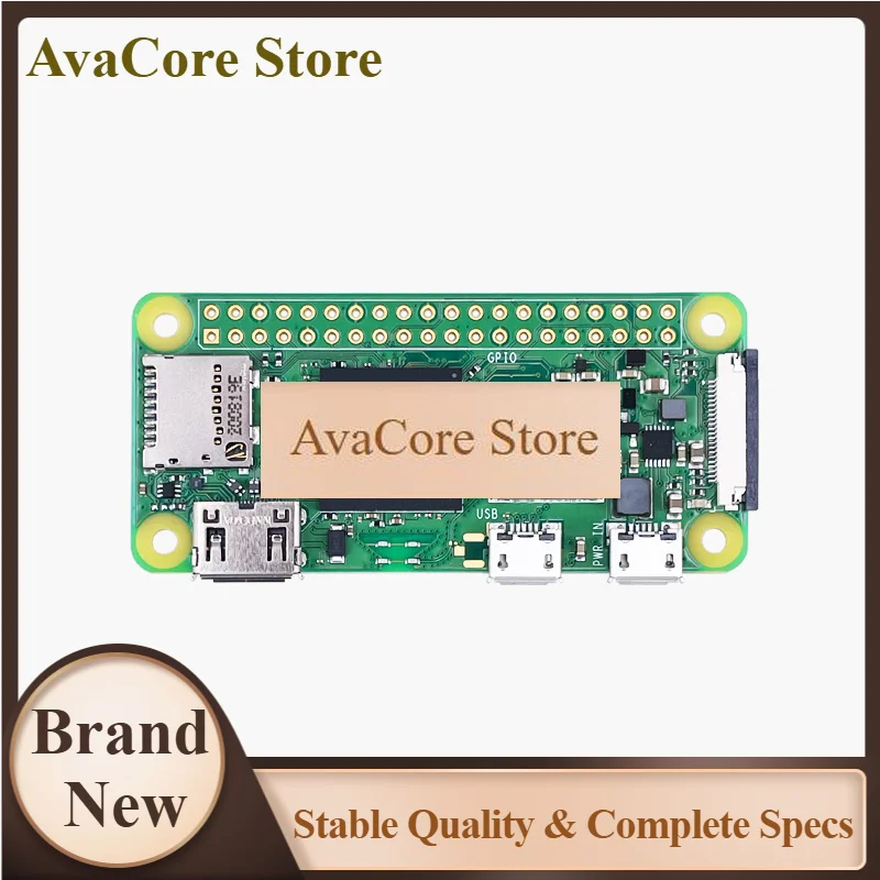AvaCoreRaspberry Pi Zero 2W 1GHz Quad-core 64-bit Arm Cortex-A53 CPU 512MB SDRAM Bluetooth BLE&WiFi Pi 0 2 W With Pin Header Cas