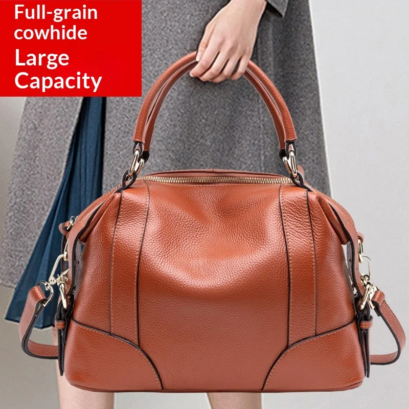 

European and American retro handbag 2026 new style ladies' handbag versatile leather shoulder crossbody bag