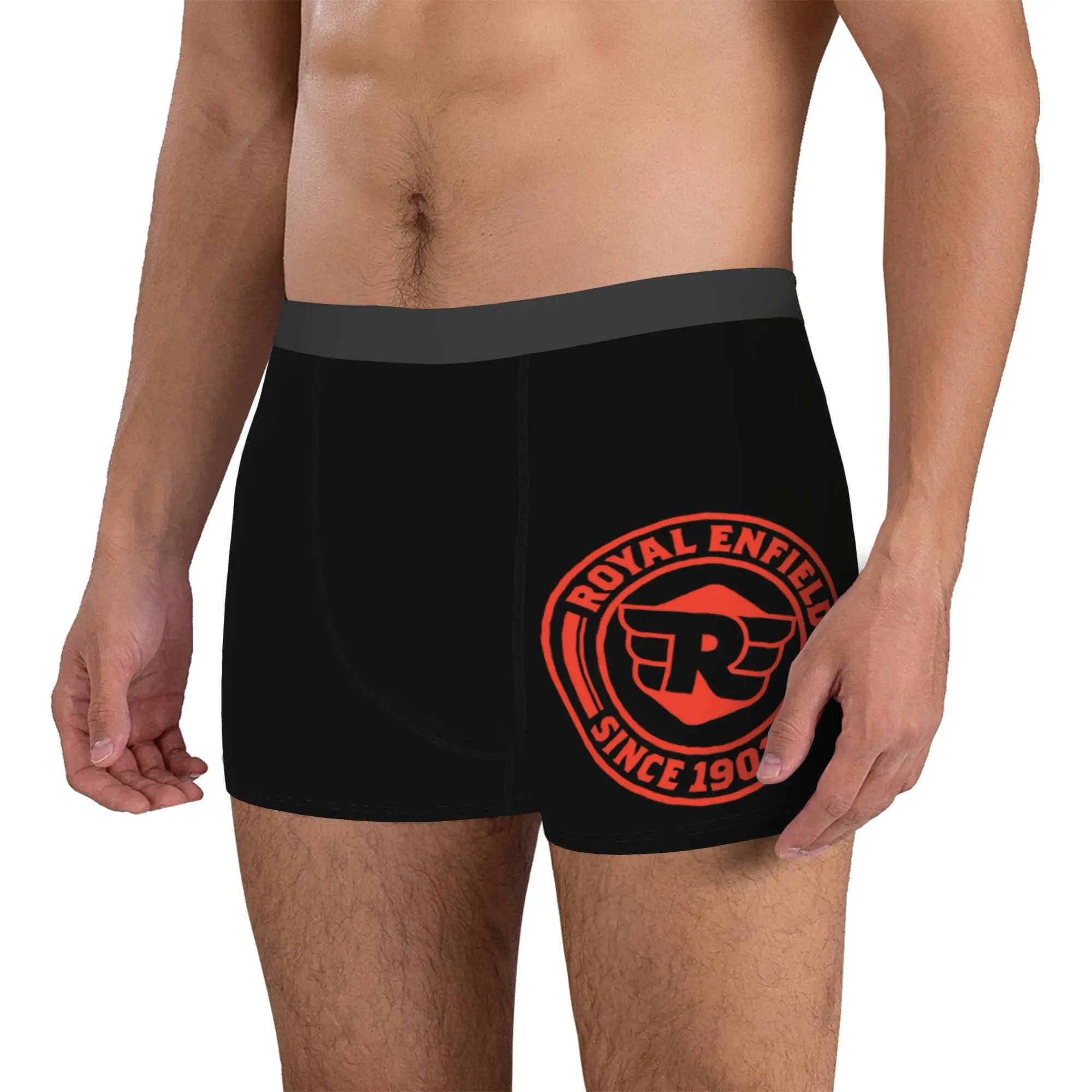 Customized Funny Red Royal-Enfields Since 1901 LogoShorts Panties Male  Comfortable Motorcycle Race Bicycles  Briefs Underwear