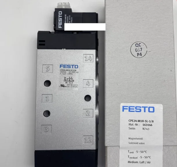 

New Original FESTO solenoid valve CPE24-M1H-5L-3/8 163166 two five-way single-stabilizer electronic control