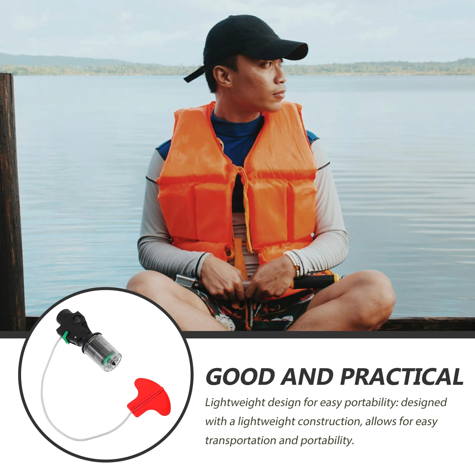 

Inflatable Life Jacket Accessories 33g CO2 Cylinder Auto Manual Inflator Device Safety Portable Compatibility Camping Hiking