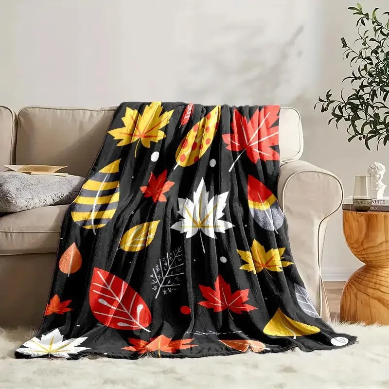 Cozy Autumn Leaves Throw Blanket - Soft  Perfect for Couch  Bed  Office & Travel - Versatile Gift Idea  Multiple Sizes Available