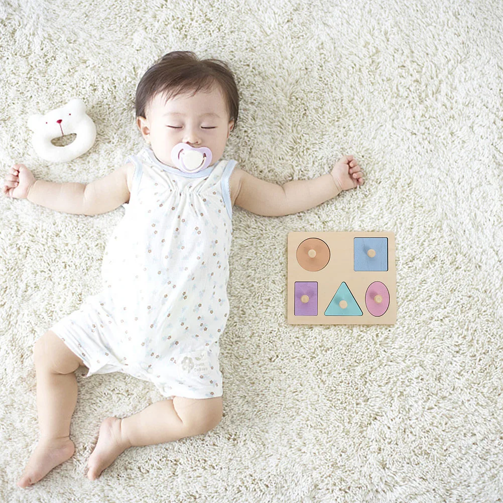 

2 set 2 Sets Geometrical Shapes Puzzle Wooden Block For Kids Learning Shape Recognition Brain Development Educational Game