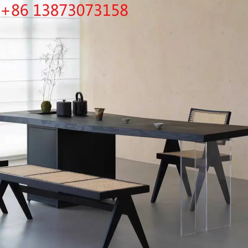 

Скандинавский свет, роскошный журнальный столик для домашнего офиса, средневековый чайный столик, средневековый высококачественный современный простой журнальный столик из цельного дерева