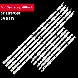 5 par/zestaw 40H podświetlana taśma telewizyjna dla Samsung 40 cal 6 + 3Led 2014 svs40 D4GE-400DCA UE40H6500 UE40H5500 UE40H6200 UE40H5100