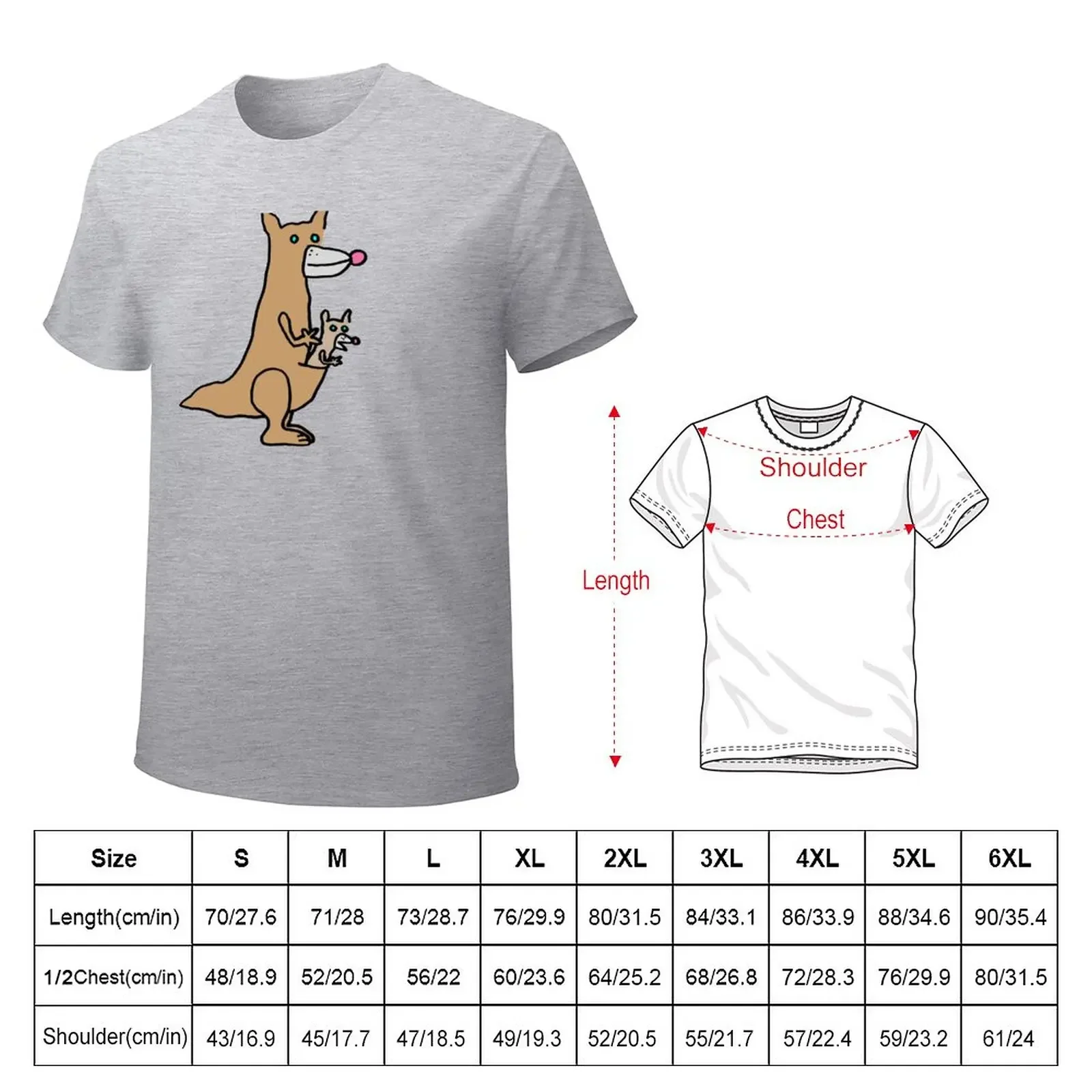 Kangaroo T-Shirt boys whites customs sweat shirts, men summer tops Aesthetic clothing quick drying for a boy men clothings