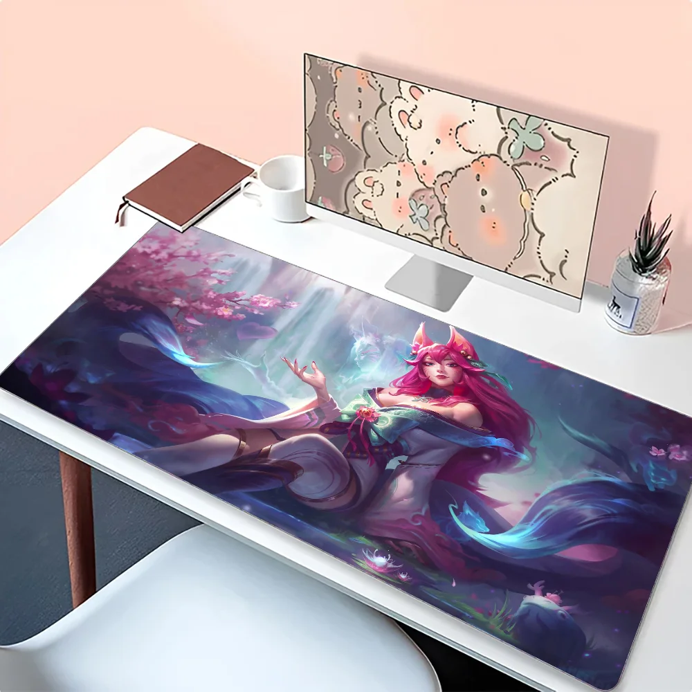 Spirit Blossom Ahri League Of Legends Mousepad Mouse Mat Desk Mat With Pad Gaming Accessories Prime Gaming XXL Keyboard P