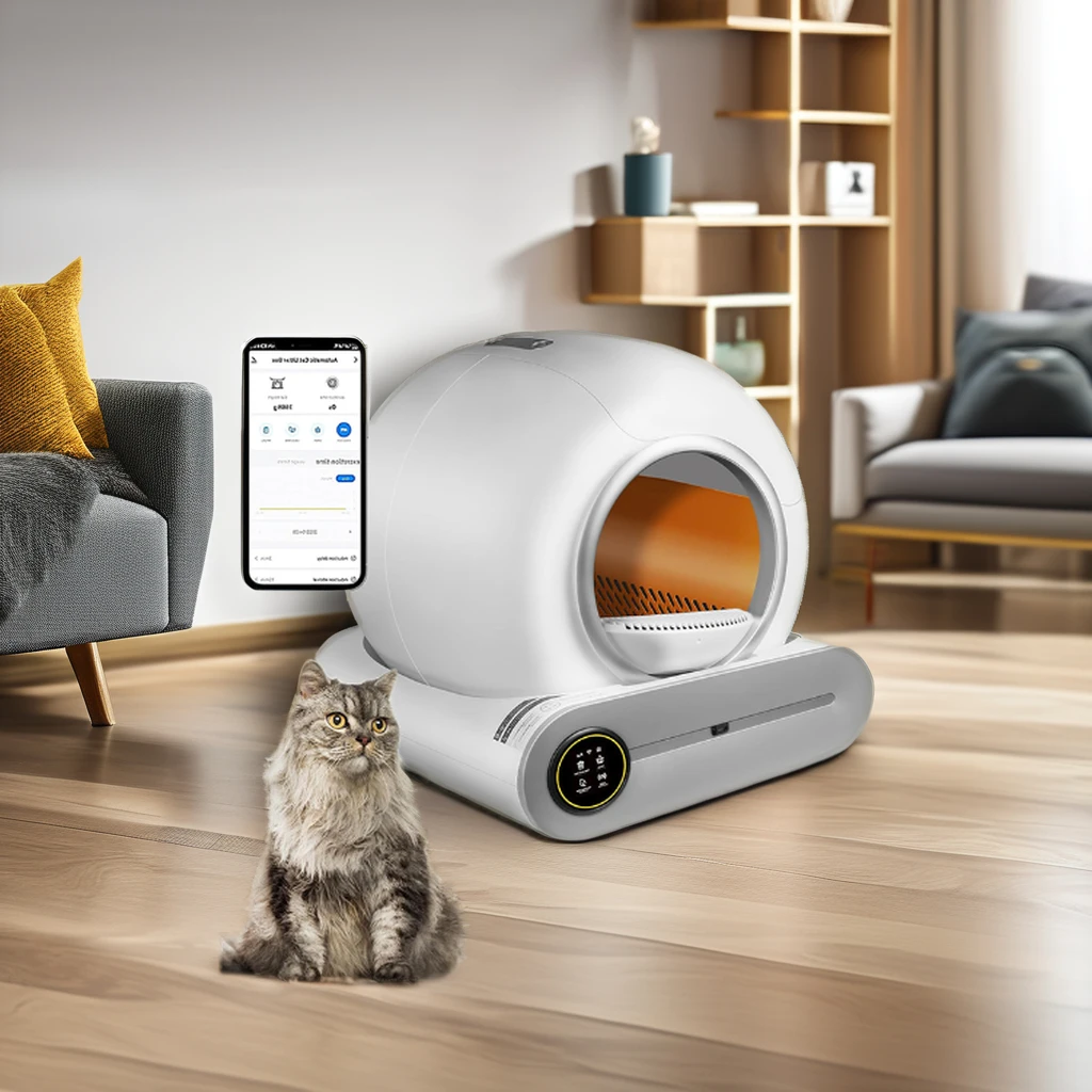 TS 2024 New Deodorizing Automatic Cleaning OEM Cat Toilet and Accessories Tuya Intelligent Ozone Deodorizing System