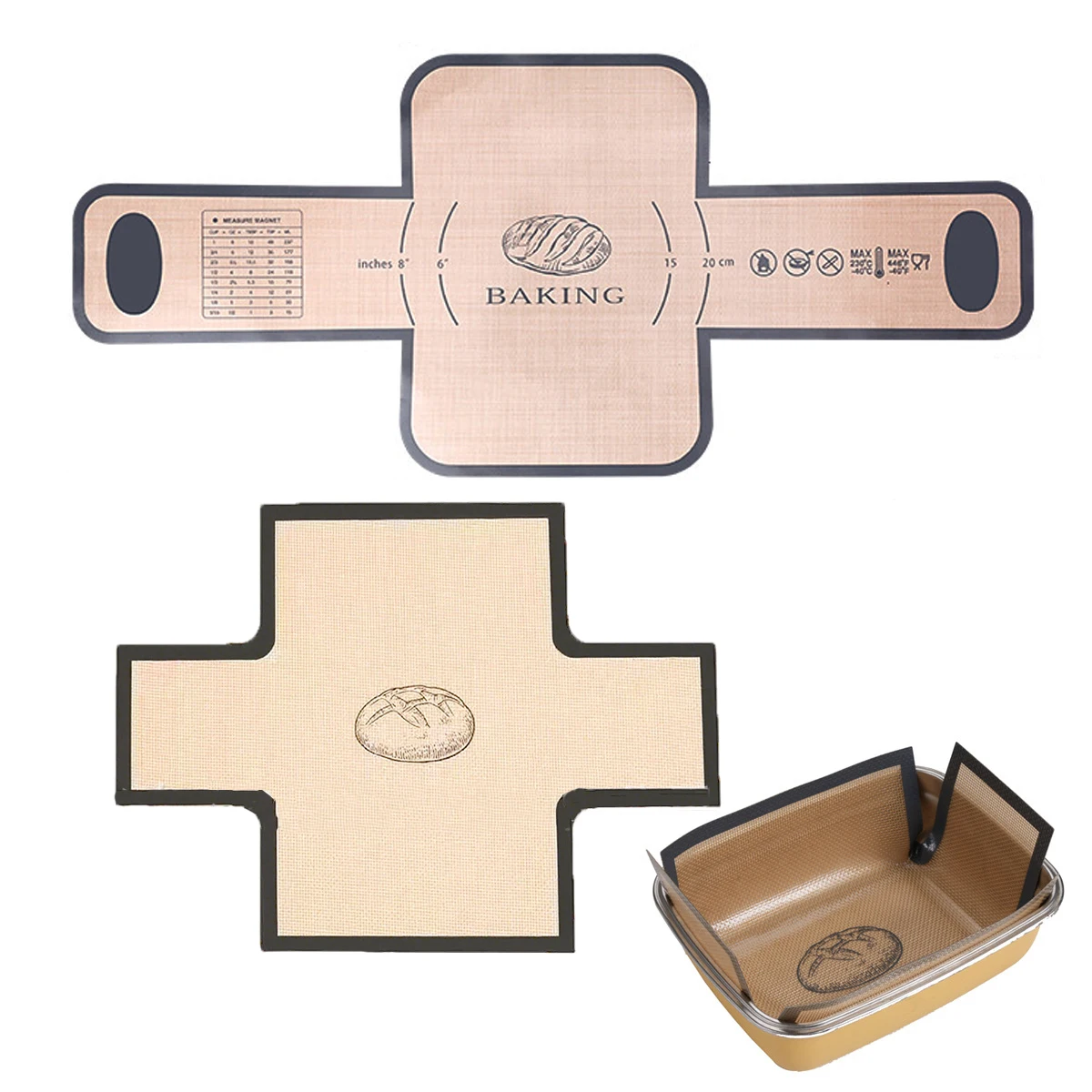 

1 шт. силиконовые вкладыши для сковороды для хлеба, силиконовый коврик для выпечки для голландской духовки, нескользящий многоразовый слинг для хлеба на закваске