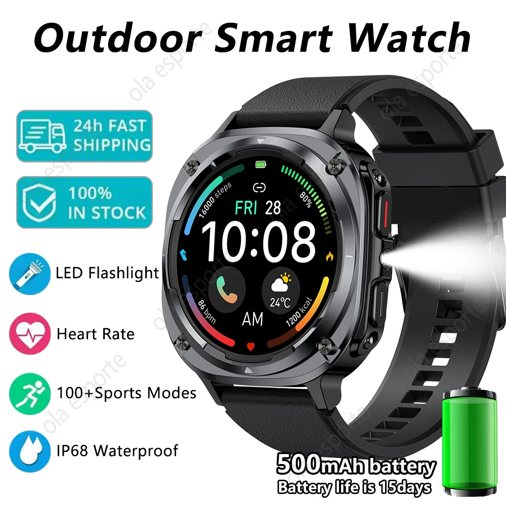 

Новые умные часы для Android IOS для плавания, IP68, водонепроницаемые, HD, Bluetooth, вызов, GPS, компас, спортивные умные часы для мужчин и женщин, светодиодный фонарик