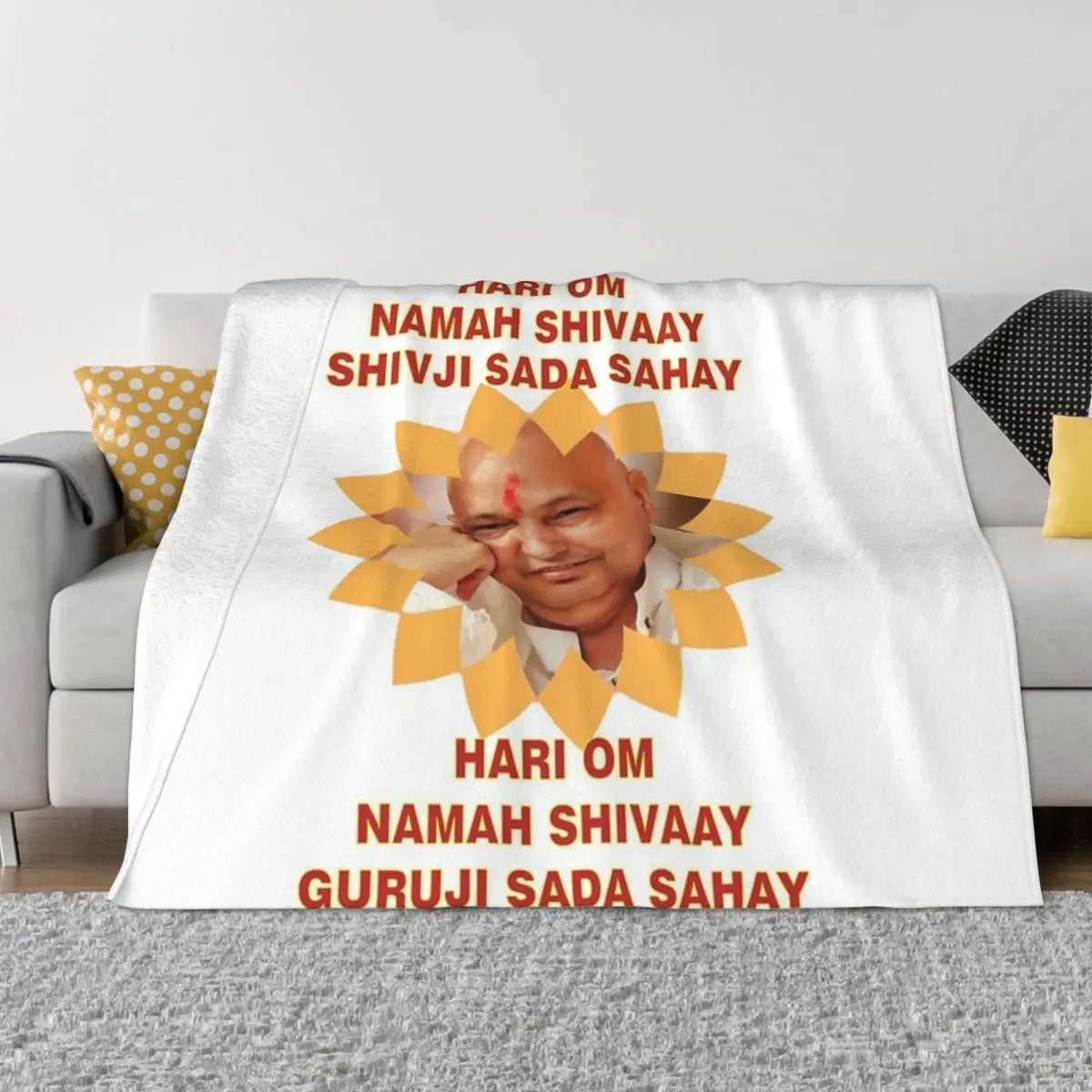 Hari Om Namah Shivaay Guruji Sada Sahay Anime Knee Blanket Throw Blanket Thin Wadding Blanket Throw Blanket