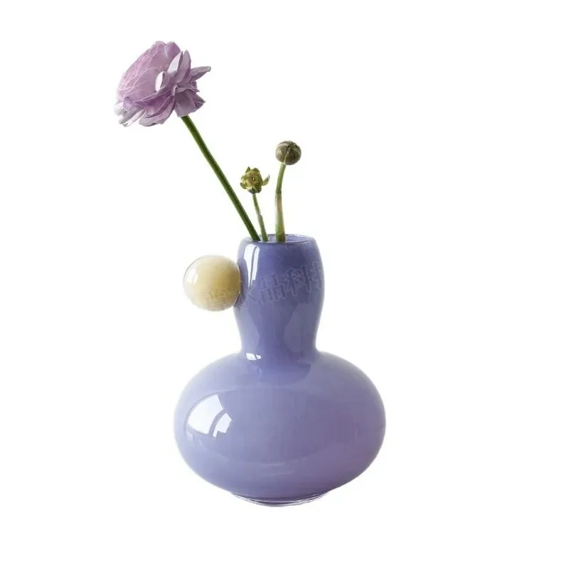 creative-and-simple-candy-color-crystal-glass-vase-dopamine-living-room-model-room-soft-decoration-ornament
