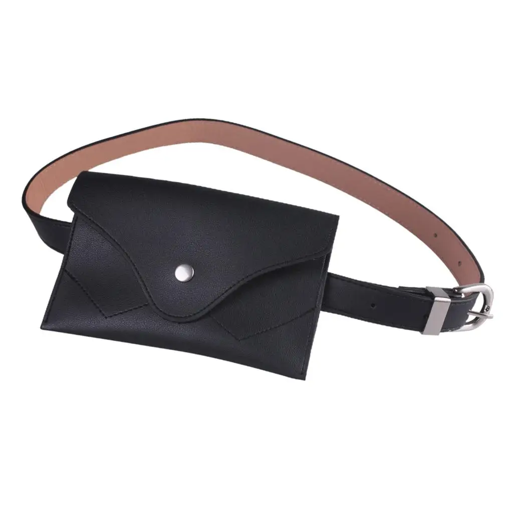 Women’s Fanny Pack PU Leather Waist Pouch Coin Pocket Detachable Mini Bag with Adjustable Strap for All Seasons