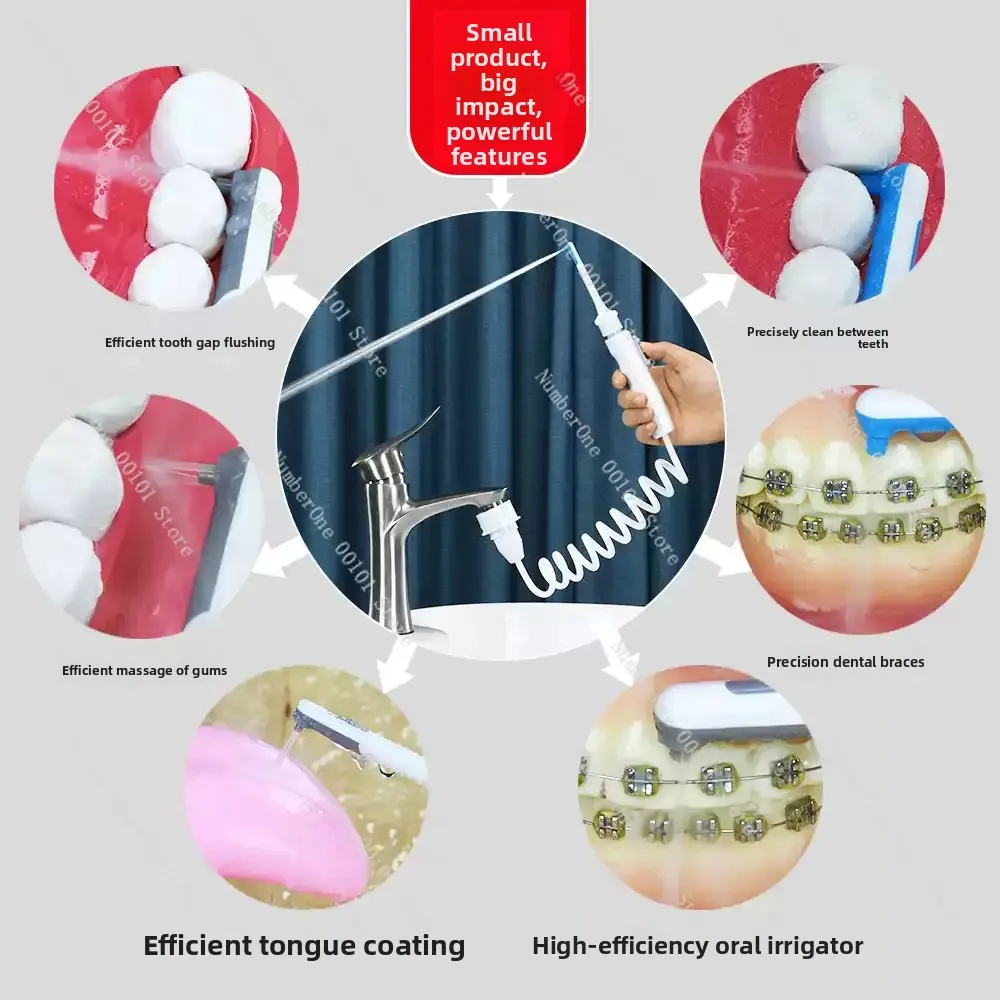 Detachable Faucet Water Flosser Dental Cleaner Toothbrush - Home Oral Care Device for Deeper Cleaning And Freshness