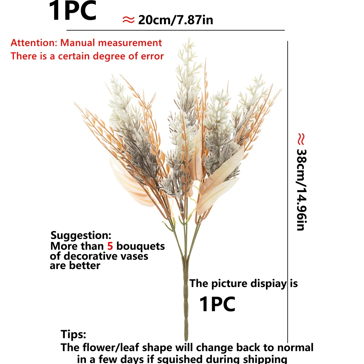 قطعة واحدة من أوراق القصب النباتية المقلدة، ديكور حديقة المنزل لحفلات الزفاف، باقة العروس، دعائم التصوير الفوتوغرافي، الأدوات المنزلية #2