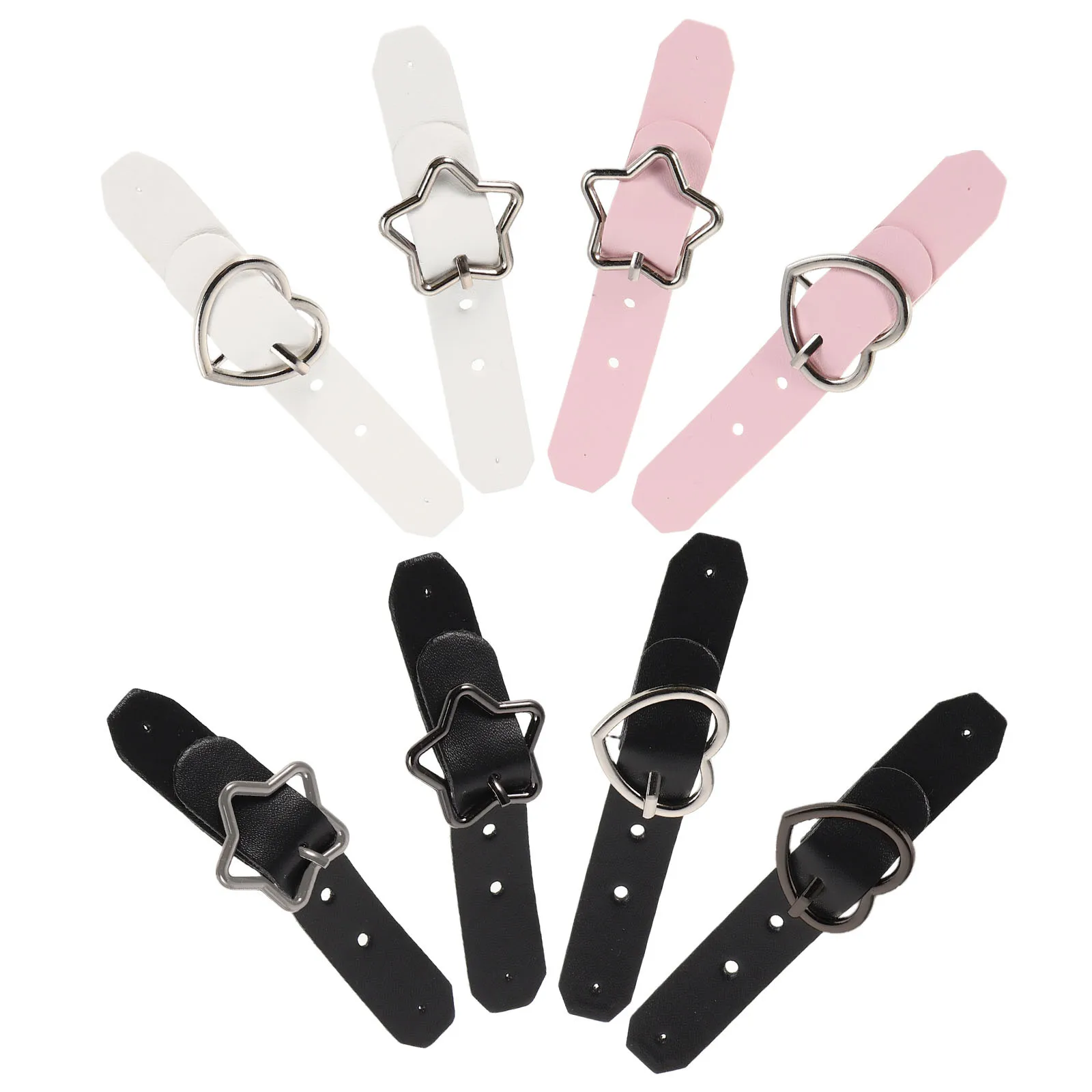 8 قطعة مشبك نجمة القلب المعدني للملابس مشبك حزام قابل للتعديل وشاح شال حقيبة الديكور إكسسوارات الأحذية ذاتية الصنع #2