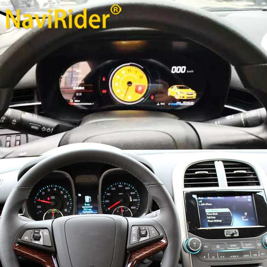 

CARPLAY Car Digital Cluster For Chevrolet Malibu 8 Gen 2009-2014 Dashboard Virtual Cockpit Instrument Auto Speed Meter Ai Screen