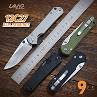 Land 910  Outdoor Pocket Folding Knife 12c27 Stainless Steel Blade Ball Bearing Camping Survival Rescue Hunting Edc Tool Knives