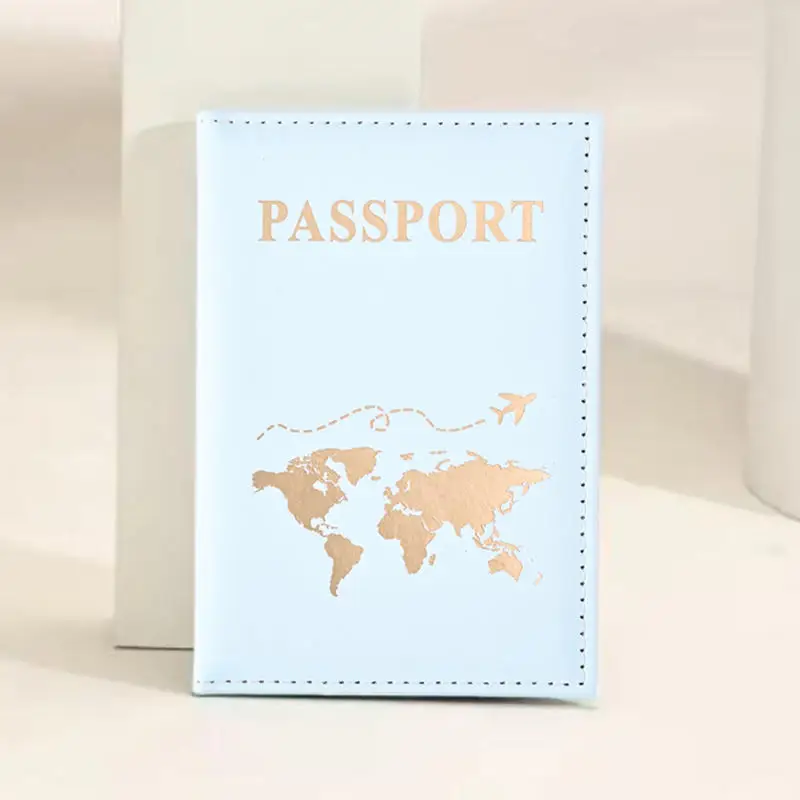 Travel Passport Holder Cover Case for Women Men PU Leather Ticket Map Passport Covers Passport Protective Accessories Two styles