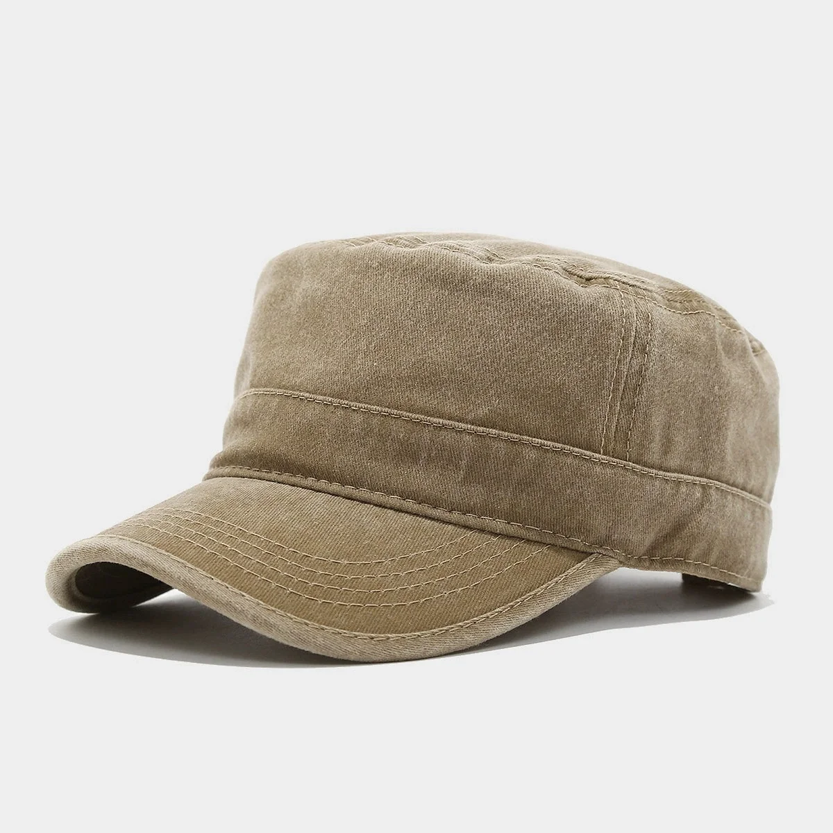 Machine-Washable Flat-Top Cap for Men and Women: Retro, Casual, Workwear, Military-Style, and Outdoor Sun Protection for Seniors