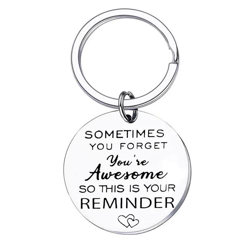 الفيل الصغير ملهمة المفاتيح قلادة الفولاذ المقاوم للصدأ جولة العلامة التجارية هدايا للأصدقاء