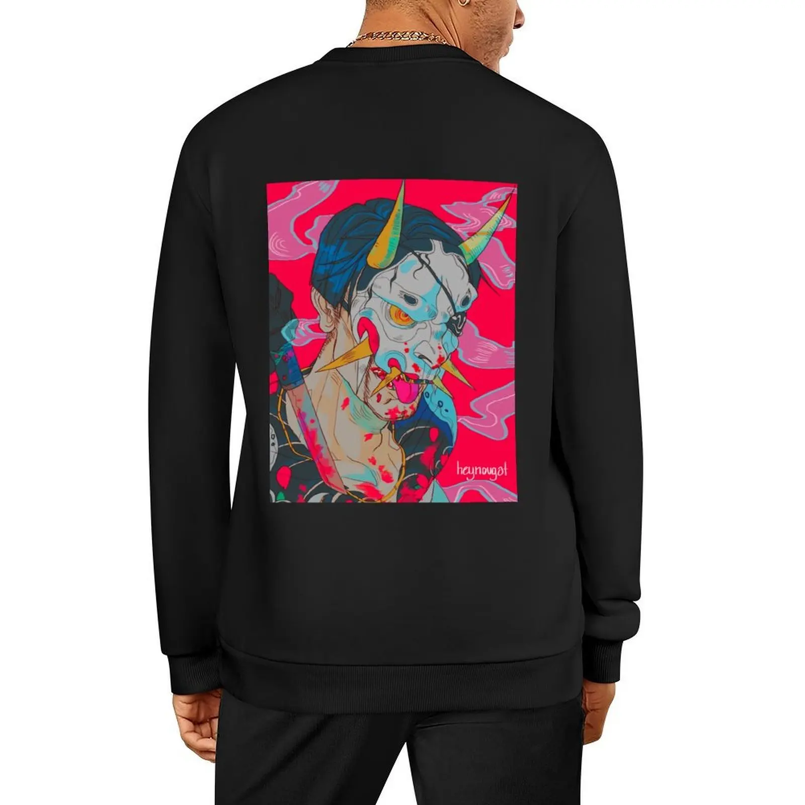 

Hannya Man Pullover graphic t shirts men men's clothing men's autumn clothes japanese style autumn sweatshirt